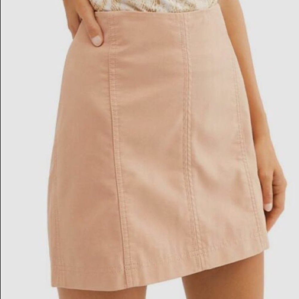 Free People Modern Femme Mini Skirt - Light Blush